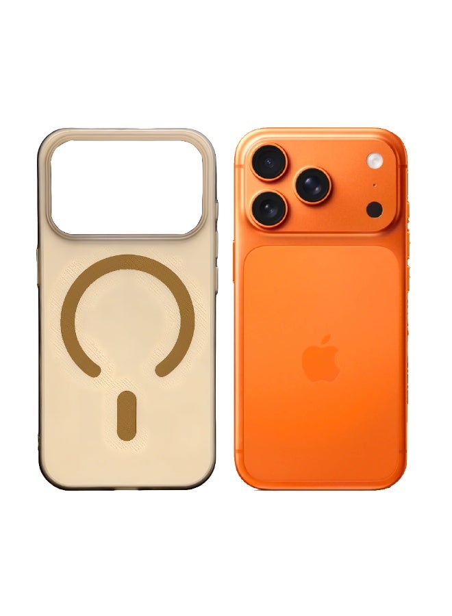 Aztech Original Case for iPhone 17 Pro Max Clear Fiber MagSafe Case for iPhone 17 Pro Max | Slim Transparent Protective Cover with Strong Magnetic Lock, Shockproof TPU, Scratch Resistant Back, Camera Protection – Desert Titanium - Image 1